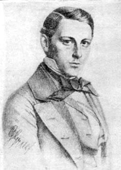 Отто Гильберт, отец Давида Гильберта, в 1850 г., студент университета